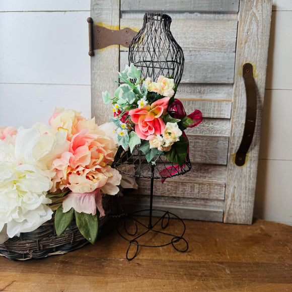 VINTAGE FLORAL BODICE JEWELRY HOLDER