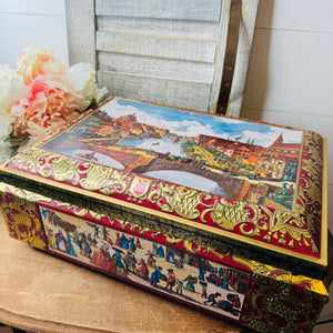 OTTO SCHMIDT VINTAGE LARGE GERMAN COOKIE TIN