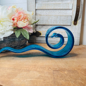VINTAGE MURANO BLUE GLASS UNIQUE SCULPTURE - 2 AVAILABLE