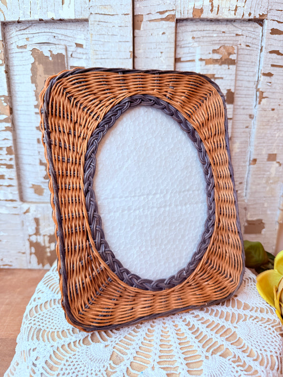 VINTAGE WICKER RATTAN FRAME #1