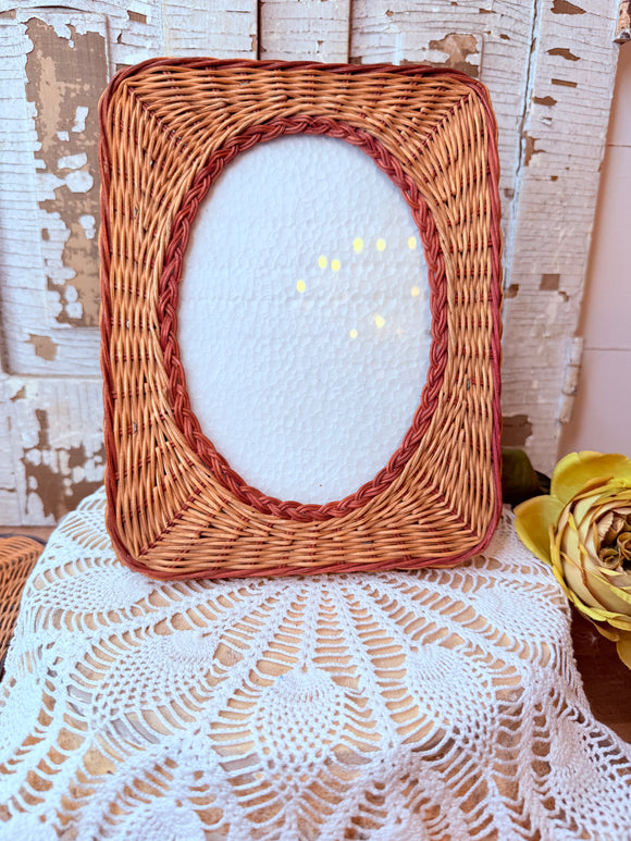 VINTAGE WICKER RATTAN FRAME #2