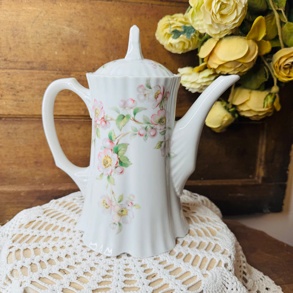 VINTAGE SCHERZER GERMANY FLORAL TEAPOT