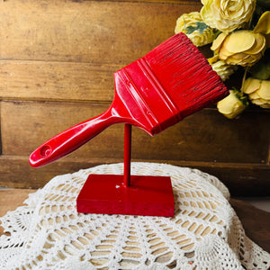 UNIQUE RED PAINTBRUSH ART SCULPTURE
