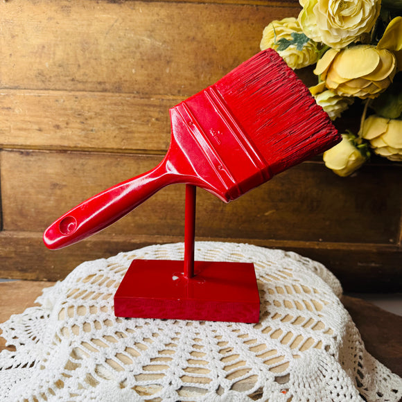 UNIQUE RED PAINTBRUSH ART SCULPTURE