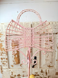 VINTAGE PINK BEAUTIFUL BOW PURSE JEWELRY HOLDER DECOR