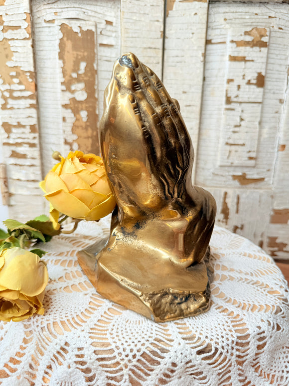 SOLID BRASS PRAYING HANDS - 2 AVAILABLE
