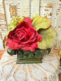 VINTAGE DAMASK ORNATE FLORAL PLANTER