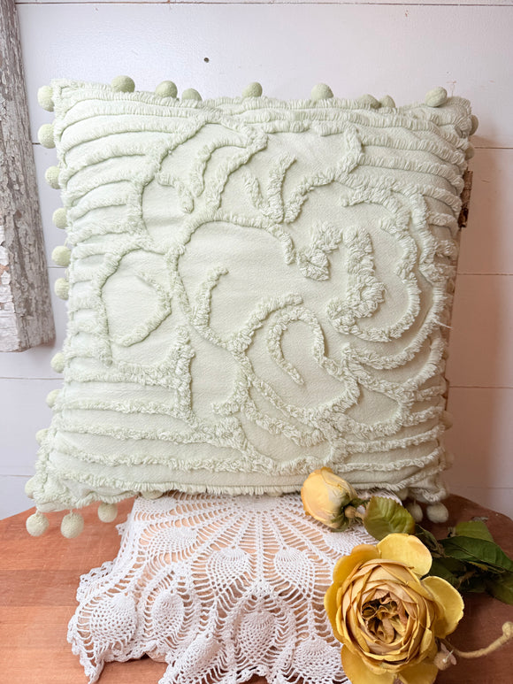 VINTAGE THROW PILLOW CHENILLE - 2 AVAILABLE