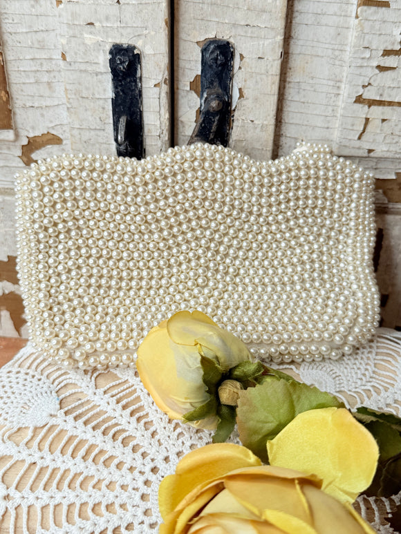 AMAZING VINTAGE BEADED PURSE CLUTCH