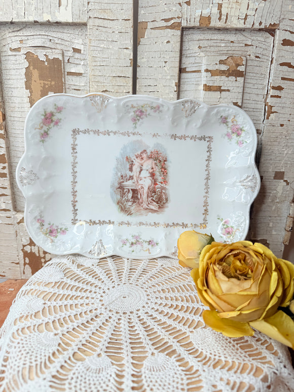 AMAZING VINTAGE LARGE VICTORIAN TRAY