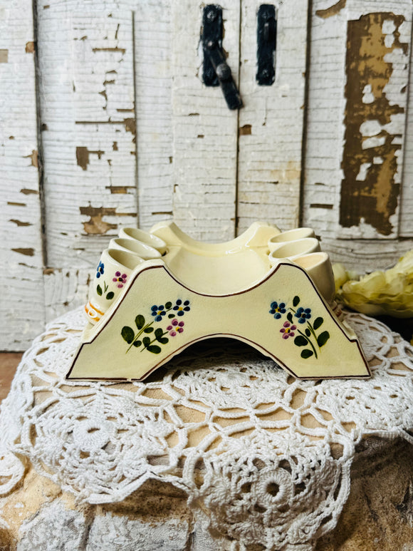 RARE ANTIQUE SAKE CUP HOLDER WITH CUPS