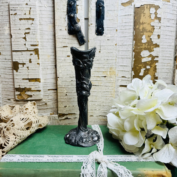ANTIQUE PEWTER BUD VASE