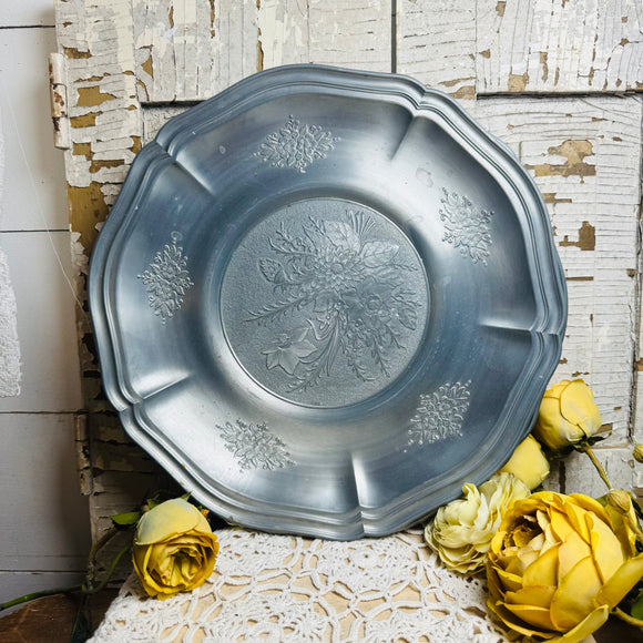 PEWTER PLATTER VINTAGE - 3 AVAILABLE