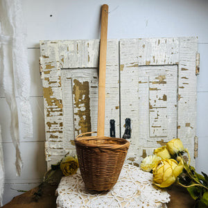 WICKER VINTAGE LADLE BASKET #1