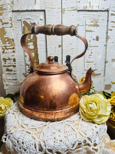 VINTAGE COPPER TEAPOT