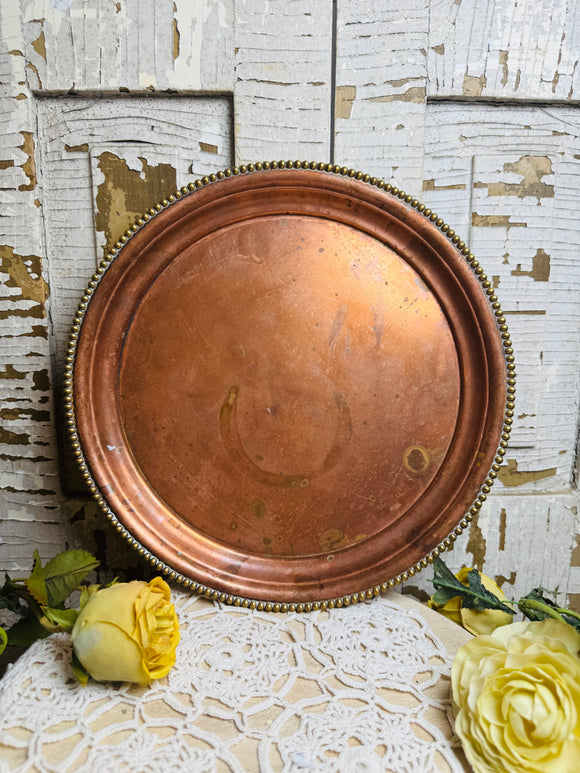 LARGE ORNATE COPPER PLATE