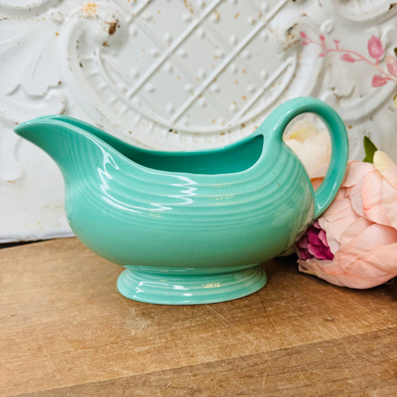 VINTAGE EXTRA RARE SEA MIST FIESTA WARE RETIRED GRAVY BOAT