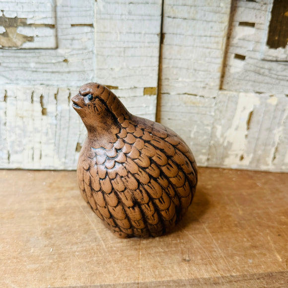 PHEASANT SITTING BIRD VINTAGE STATUETTE