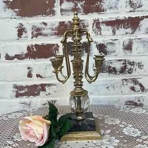 VINTAGE MARBLE BASE CANDELABRA