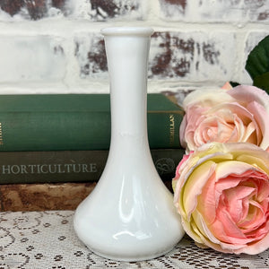 MILK GLASS BULBOUS BUD VASE