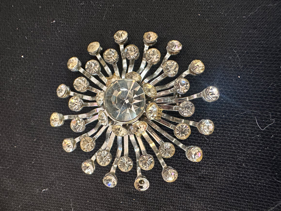 ANTIQUE BLING STARBURST  BROOCH