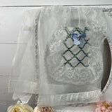 SHEER VINTAGE LACE APRON WITH GARDEN DETAIL