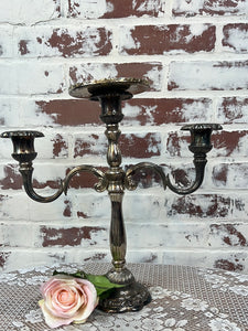 ORNATE SILVER VINTAGE CANDELABRA