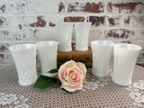 PAIR OF ANCHOR HOCKING MILK GLASS PINEAPPLE TUMBLERS - 3 SETS AVAILABLE