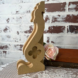 SHABBY CHIC CLOVER WOOD CORBEL. 2 available