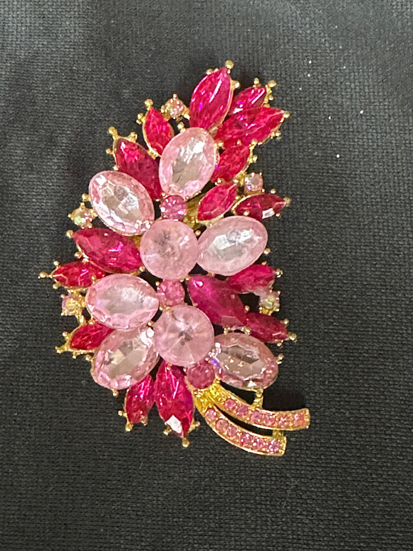 BLING VICTORIAN PINK BROOCH