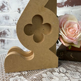 SHABBY CHIC CLOVER WOOD CORBEL. 2 available