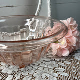 PINK DEPRESSION GLASS LARGE BOWL