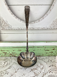 SILVER VINTAGE PETAL LADLE