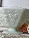 Large Milk Glass Bowl on pedestal - 2 available