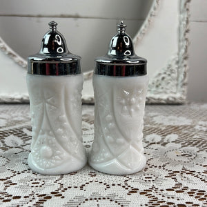 MILK GLASS SALT AND PEPPER SHAKERS #1