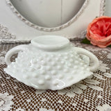 MILK GLASS HOBNAIL BON BON BOWL - 2 AVAILABLE