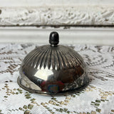 SILVER BUTTERDISH WITH COVER