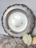 LARGE RARE DETAILED ORNATE ROUND SLICER PLATTER