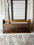 ANTIQUE SOLID WOOD RUSTIC FARMHOUSE TOOLBOX