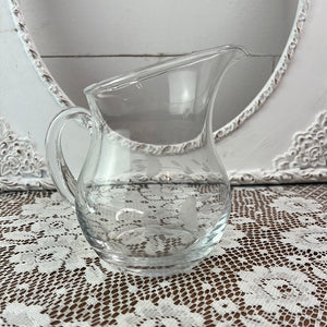 DELICATE GLASS ETCHED CREAMER