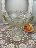 LARGE GLOW COMPOTE BOWL DROP PATTERN VINTAGE RARE