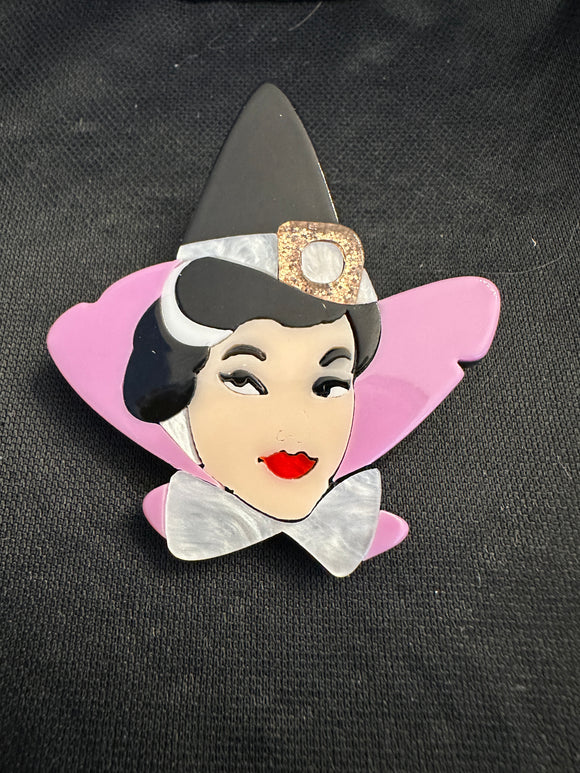 WITCH ACRYLIC BROOCH