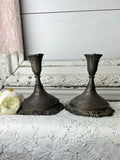 PAIR OF SILVER ITALIAN CANDLESTICK HOLDERS