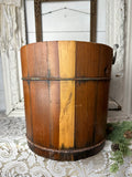 PRIMITIVE WOODEN ICE CREAM BUCKET