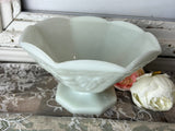 Large Milk Glass Bowl on pedestal - 2 available