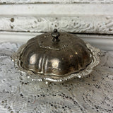 Beautiful silver footed bowl with detail lid