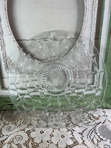 INDIANA GLASS FOOTED CAKE PLATE